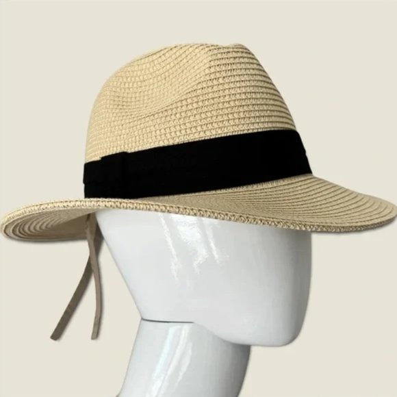 Solar Escape Accessories - Fedora Weaved Sun Hat Solar Escape Short Brim Sun Glasses Loop Unisex SPF 50 NEW